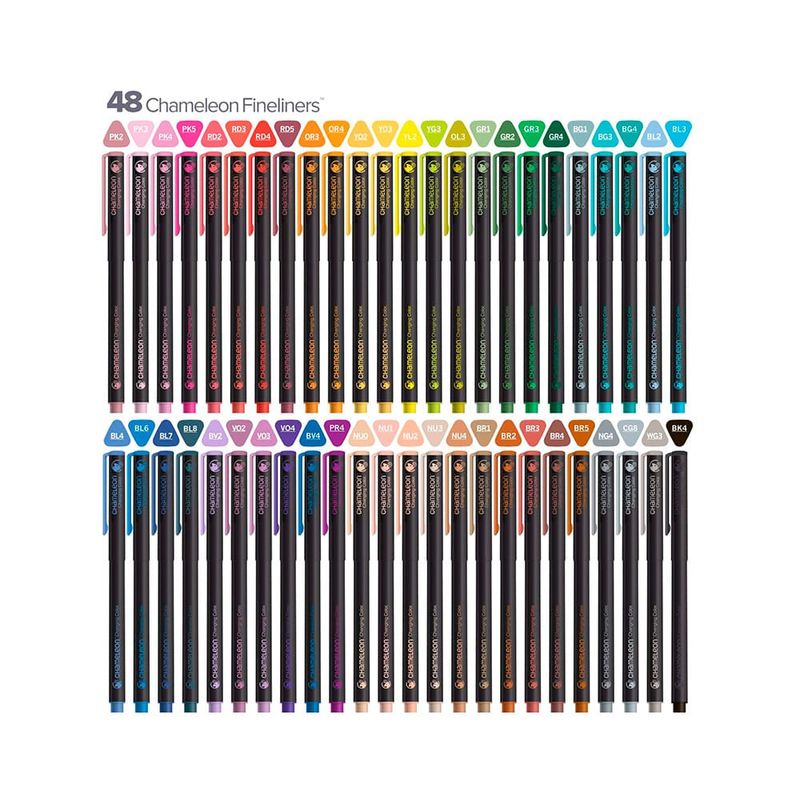 Chameleon-Fineliners-Set-48-Tiralineas-Colores-Brillantes-3