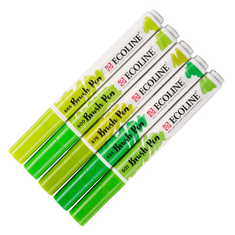 royal-talens-ecoline-set-5-marcadores-brush-pen-verdes-3