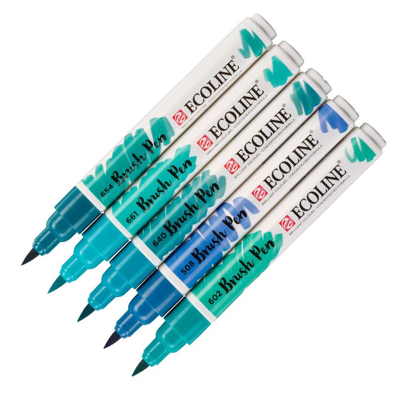 royal-talens-ecoline-set-5-marcadores-brush-pen-verde-azul-2
