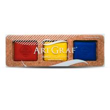 Viarco ArtGraf - Set 3 Pastillas Grafito Acuarelable Tailor Shape Primary Colors