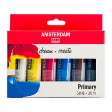 Amsterdam Standard Series - Set 6 Acrílicos 20 ml Colores Primarios