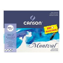 Canson Montval - Block Acuarela 24 x 32 cm, 100 Hojas, 300 g/m2