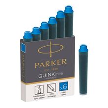 Parker - Pack 6 Cartuchos de Tinta para Pluma Quink Mini