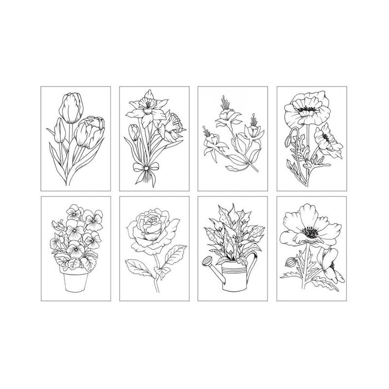 Chameleon-Color-Cards-Set-16-Tarjetas-para-Colorear-Flores-2