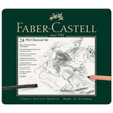 Faber-Castell Pitt Charcoal - Kit Carboncillo 24 Piezas