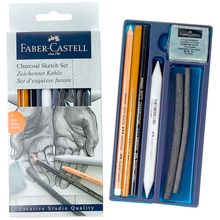 Faber Castell - Kit Dibujo Charcoal Sketch Carboncillo