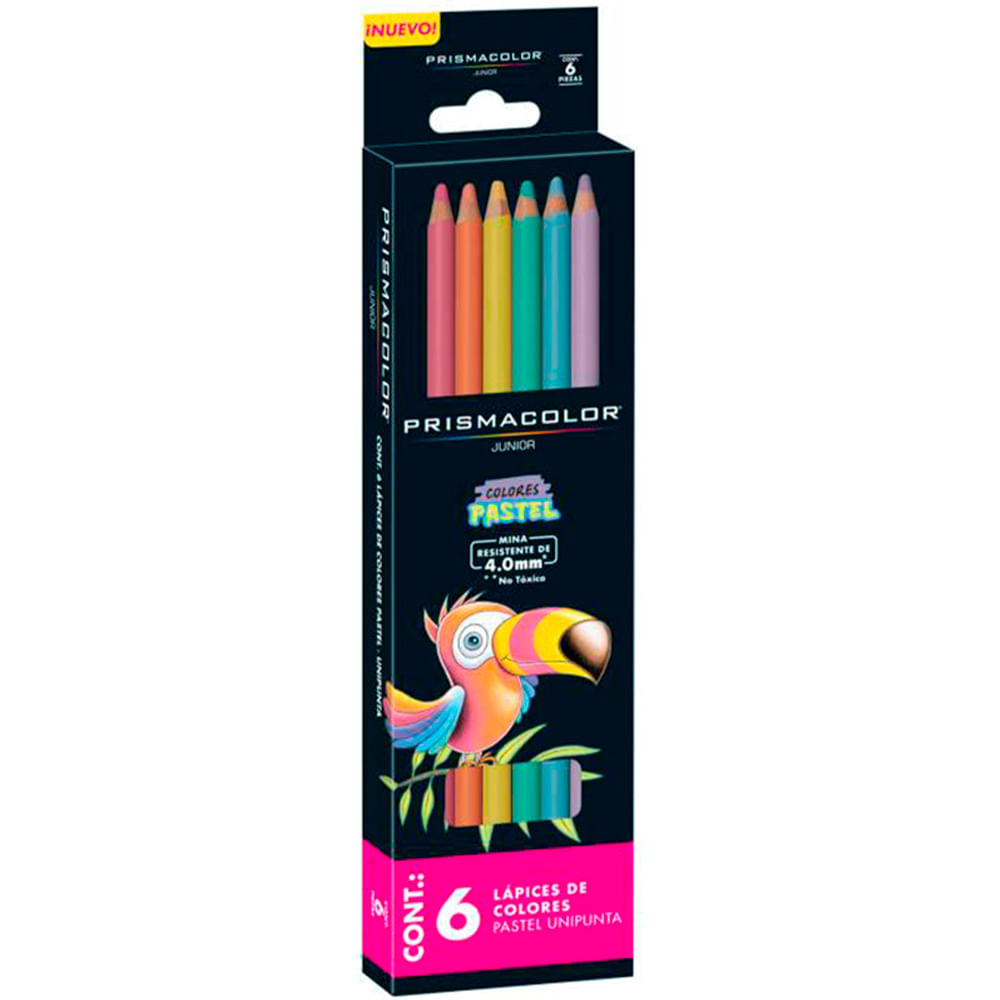 Set 6 Lápices de Colores Pastel Prismacolor Junior - Dibu!