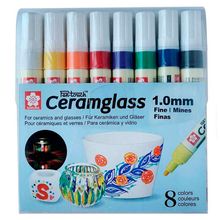 Sakura PenTouch Ceramglass - Set 8 Marcadores para Cerámica 1 mm