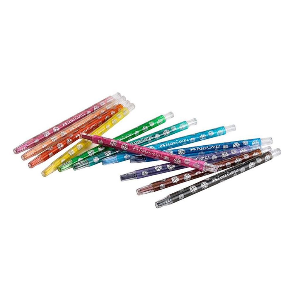 Set 12 Crayones De Cera Retráctiles Faber Castell - Dibu!